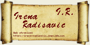 Irena Radisavić vizit kartica